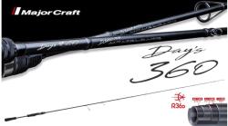 Major Craft DAY'S 360 D360S-64ML FAST 1.95m 1/8-3/8oz 3.5-10.5gr horgászbot (D360S-64ML)