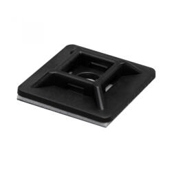 Somogyi Elektronic Kábelkötegelő talp, 28x28mm, 50 darabos (fekete) (CTT 28BK)