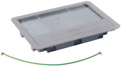 Legrand Standard rozsdamentes acél fedél 8/12 modulos padlódobozhoz, max. 8mm burkolattal - 88003 (088003)