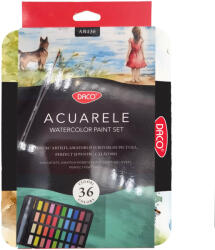 Daco Acuarele in cutie metalica DACO AR136, 36 culori (AR136)