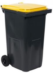  Pubela de exterior din plastic pentru deseuri sortate, volum 240 l, gri/galbena M1208007 Cos de gunoi