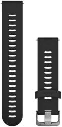 Garmin Curea Garmin Forerunner 645, silicon, negru, cataramă argintie