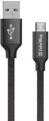 ColorWay Kabel Usb Microusb 2.4a 2m, Fekete (cw-cbum009-bk)