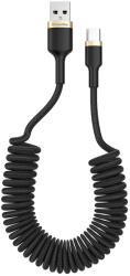 ColorWay Kabel Usb Type-c (spiral) 2.4a 1m, Black (cw-cbuc051-bk)