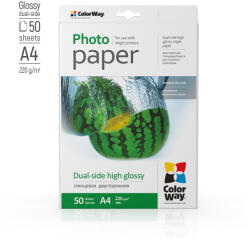 COLORWAY Fotopapir Cw Magas Fenyu, Ketoldalas 220g/m2, 50db, A4 (pgd220050a4)