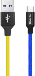 ColorWay Kabel Usb Type-c, National, 2.4a 1m, Kek-sarga (cw-cbuc052-bly)