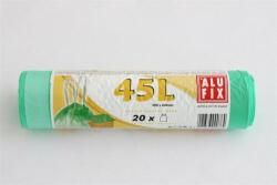 Alufix Szemeteszsák, zárószalagos, 45 l, 20 db, Prémium, zöld