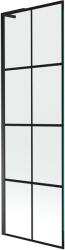 Mexen Next L, 1 szárnyas kádparaván 60 x 150 cm, 6mm átlátszó üveg-fekete mintás, fekete profil, 895-060-000-03-77-70 (895-060-000-03-77-70)