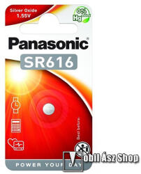Panasonic óraelem - 1db / csomag, SR616, 1.55V, ezüst-oxid - SR-616EL/1B (SR-616EL_1B)
