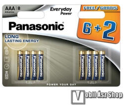 Panasonic EVERYDAY POWER szupertartós elem - 8db / csomag, AAA, LR03EPS, 1.5V, alkáli - LR03EPS/8BW 6+2F (LR03EPS_8BW_6_2F)