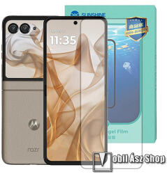 SUNSHINE Hydrogel TPU képernyővédő fólia - Ultra Clear, ÖNREGENERÁLÓ! , belső kijelzőre - 1db - MOTOROLA Razr 50 (SUNS285671)