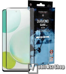 MyScreen DIAMOND GLASS EDGE előlap védő karcálló edzett üveg - FEKETE - 9H, 0.33 mm, A teljes felületén tapad, a teljes képernyőt védi - HUAWEI nova 12i (CTR-AL20/L81) (MD8276TG DEFG BLACK)