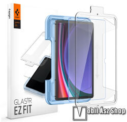 Spigen EZ FIT HD előlap védő karcálló edzett üveg - ÁTLÁTSZÓ - 1db, 0.2mm, 9H, segédkeret, a teljes képernyőt védi - SAMSUNG Galaxy Tab S9 Plus (SM-X810/X816) - AGL06999 (AGL06999)