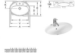 Villeroy & Boch V&B. 7128 5701 Omnia Cl. beép. mosdó 57c***