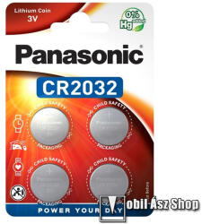 Panasonic gombelem - 4db / csomag, CR2032EL/4BP, 3V, lítium - CR2032/4BP-PR (CR2032_4BP_PR)