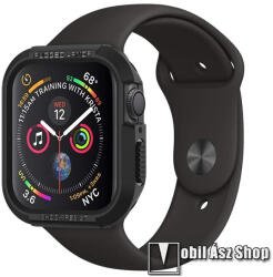 Spigen RUGGED ARMOR okosóra szilikon védő keret - FEKETE - APPLE Watch Series 7 (41mm) / Series 8 (41mm) / Series 9 (41mm) - 061CS24480 (061CS24480)