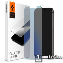 Spigen APPLE iPhone 12 Pro Max, SPIGEN GLASTR SLIM Anti-Blue-Ray üvegfólia, 9H, 1db, Sík részre (AGL01470)