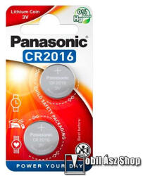 Panasonic gombelem - 2db / csomag, CR2016, 3V, lítium - CR-2016EL/2B (CR-2016EL_2B)
