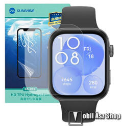 SUNSHINE Hydrogel TPU okosóra képernyővédő fólia - Ultra Clear, ÖNREGENERÁLÓ! - 1db - HUAWEI Watch Fit 3 Active / Nylon / Leather (SUNS285837)