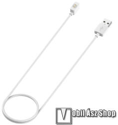  Okosóra mágneses USB töltő - 60cm hosszú - FEHÉR - Xiaomi Redmi Band 2 / Smart Band 2 / Smart Band 8 Active / Band 8 / Band 8 Pro / Redmi Watch 3 Active / Redmi Watch 3 Lite