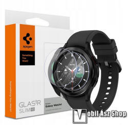 Spigen Samsung Galaxy Watch4 Classic 42mm (SM-R880), SPIGEN GLAStR SLIM HD okosóra üvegfólia, 9H, 3db, Sík részre (AGL03843)