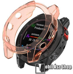 GARMIN fenix 7X, 7X Solar Edition, 7X Sapphire Solar Edition, Okosóra szilikontok, Áttetsző Narancs
