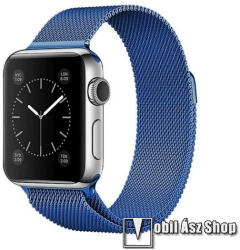 Okosóra milánói szíj - SÖTÉTKÉK - fém ötvözet, mágneses - APPLE Watch Series 1/2/3 42mm / 4/5/6/SE 44mm / 7/8/9 45mm / Ultra / Ultra 2 49mm