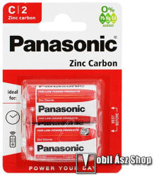 Panasonic elem - 2db / csomag, C/baby, R14, 1.5V, cink-karbon - R14R-2BP / R14RZ/2BP / R14REL/2 BP (R14R-2BP_R194RZ_2BP_R14REL_2_BP)