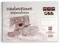 Iskola Félfamentes spirálos vázlatfüzet B/4 32 lapos, 120g (P1115-0081-546094)