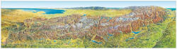 Mairdumont Nagy Alpok panoráma térkép - íves Alpok falitérkép 202x60, 6 cm Marco Polo