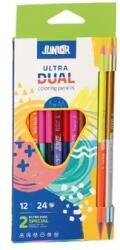 Junior Creioane colorate dual 24 culori 12 bucati/set Junior (ST130215)
