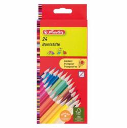Herlitz Creioane colorate triunghiulare 24 culori/set Herlitz (HZ10412039)