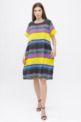 SHOPIKA Rochie de vara, lalea, usoara, cu dungi color, din bumbac XL