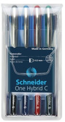Schneider Rollertoll készlet, 0, 3 mm, SCHNEIDER "One Hybrid C", 4 szín (TSCOHC03K4) - bestoffice