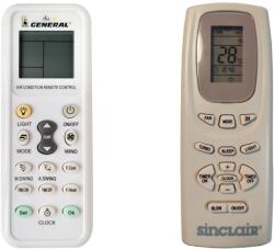 General SINCLAIR YK1F, ASH-09AP, ASH-12AP - telecomandă compatibilă de marcă General