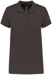 Kariban Női galléros piké póló, rövid ujjú, Kariban KA255, Dark Grey-M (ka255dg-m)