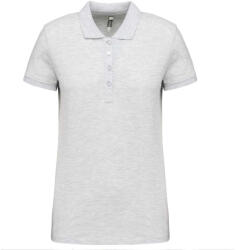 Kariban Női galléros piké póló, rövid ujjú, Kariban KA255, Ash Heather-L (ka255ash-l)