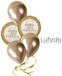  Héliumos luficsokor szülinapra, Happy Birthday - INGYENES GLS szállítással (LUFI589353)