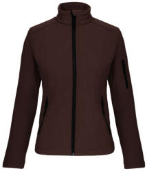 Kariban Női 3 rétegű softshell dzseki, Kariban KA400, Chocolate-M (ka400co-m)