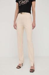 Marciano by Guess nadrág NORAH női, bézs, magas derekú testhezálló, 4GGB13 7074A - bézs 36