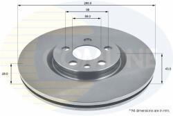 COMLINE Disc frana COMLINE ADC1546V - automobilus