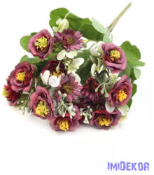  Vegyes kis csokor 32cm 335 - Bordó
