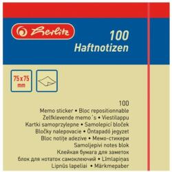 Herlitz Bloc Notite Adezive 75x75mm 100file Galben (0790287)