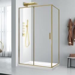 Mediterraneo Cabina dus aurie 100x80 cm sticla securizata 6 mm Mediterraneo, Petra Gold (S20RE01BG 100X80)