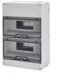 Gewiss Kiselosztó PE/N sín nélkül UV-álló DC1000V 2x 12M falonkívüli szürke IP55 átlátszó 40CD