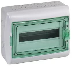 Schneider Electric Kiselosztó PE/N-sínnel műanyag 1x 18M falonkívüli szürke IP65 átlátszó ajtó Kaedra