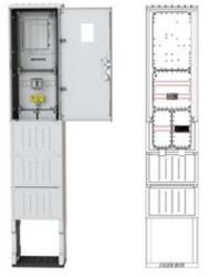 Csatári Plast 1/3F mérőszekrény 1xM63.80A földkábeles álló 1-szintes 1-mérőhely 1M PVT-K-L-Fm-40