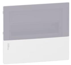 Schneider Electric Kiselosztó PE/N-sínnel műanyag 1x 12M süllyesztett fehér IP40 átlátszó ajtó Mini Pragma