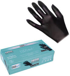 Eurostil 06688 Nitril gumikesztyű fekete L-es 100 db (06688)