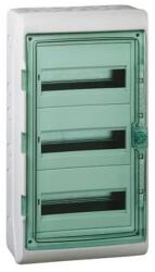Schneider Electric Kiselosztó PE/N-sínnel műanyag 3x 12M falonkívüli szürke IP65 átlátszó ajtó Kaedra